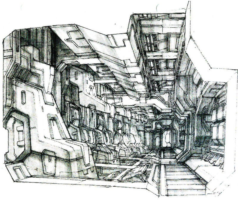 Illustration for article titled This Halo Concept Art is so Old it's Drawn on Paper